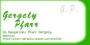 gergely pfarr business card